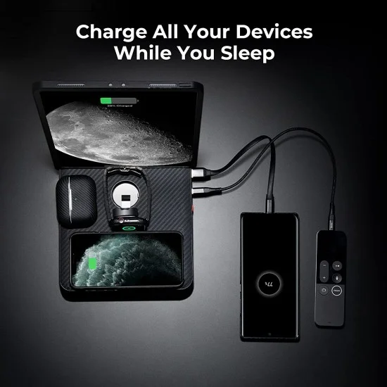 Pitaka Air Omni Lite (6-in-1 Charging Station) - Apple Watch Charger Not included